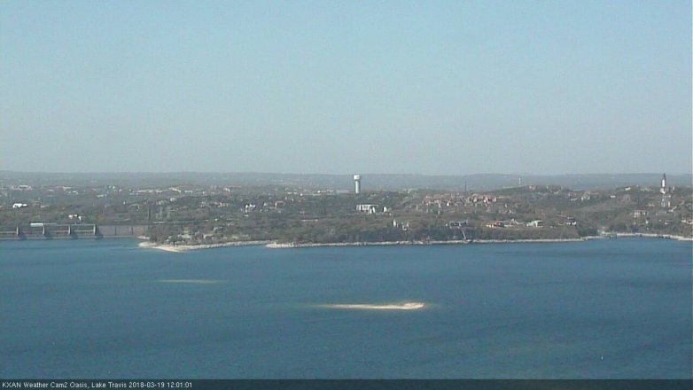 Lake Travis webcam, March 19, 2018 11:05 AM CT