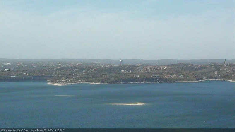 Lake Travis webcam, March 19, 2018 12:10 PM CT