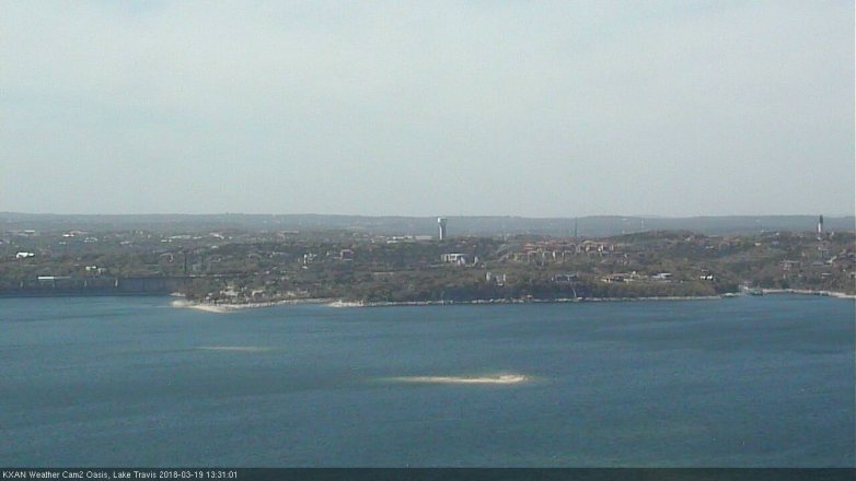 Lake Travis webcam, March 19, 2018 12:50 PM CT