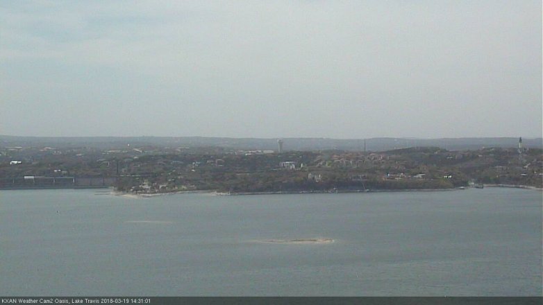Lake Travis webcam, March 19, 2018 1:55 PM CT