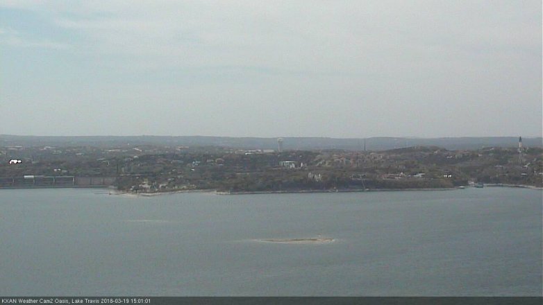 Lake Travis webcam, March 19, 2018 2:10 PM CT