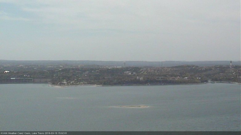 Lake Travis webcam, March 19, 2018 2:15 PM CT