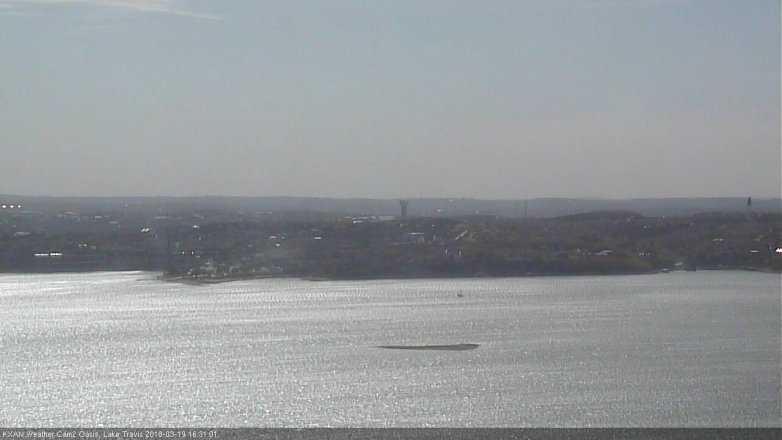 Lake Travis webcam, March 19, 2018 3:55 PM CT