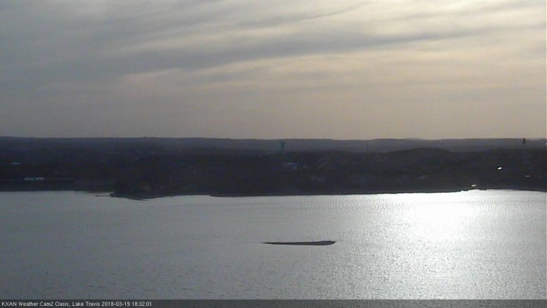 Lake Travis webcam, March 19, 2018 5:40 PM CT