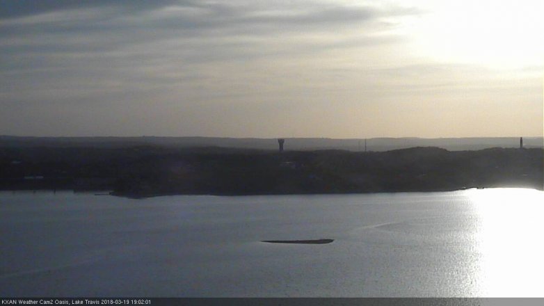 Lake Travis webcam, March 19, 2018 6:10 PM CT