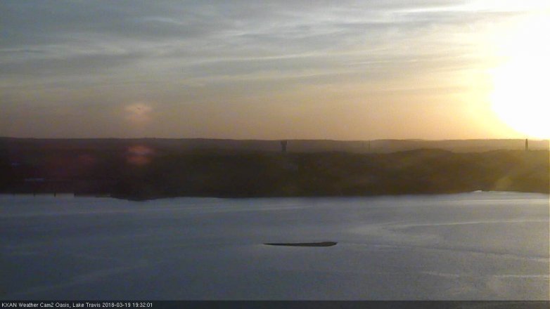 Lake Travis webcam, March 19, 2018 6:50 PM CT