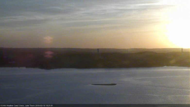 Lake Travis webcam, March 19, 2018 7:00 PM CT