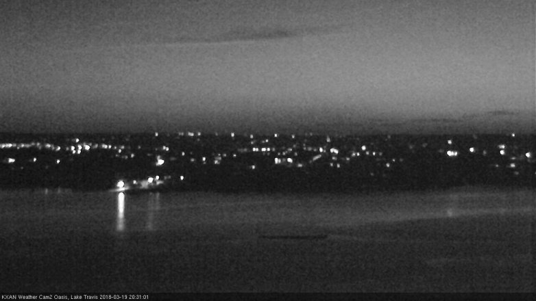 Lake Travis webcam, March 19, 2018 7:45 PM CT
