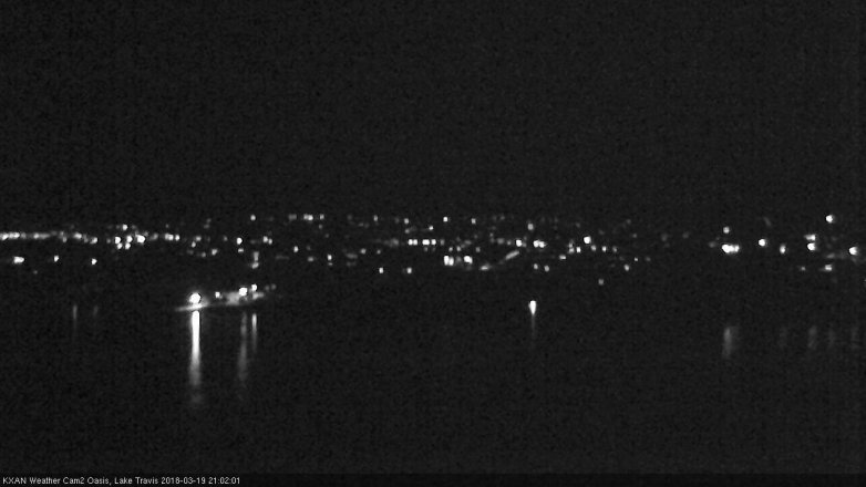 Lake Travis webcam, March 19, 2018 8:15 PM CT