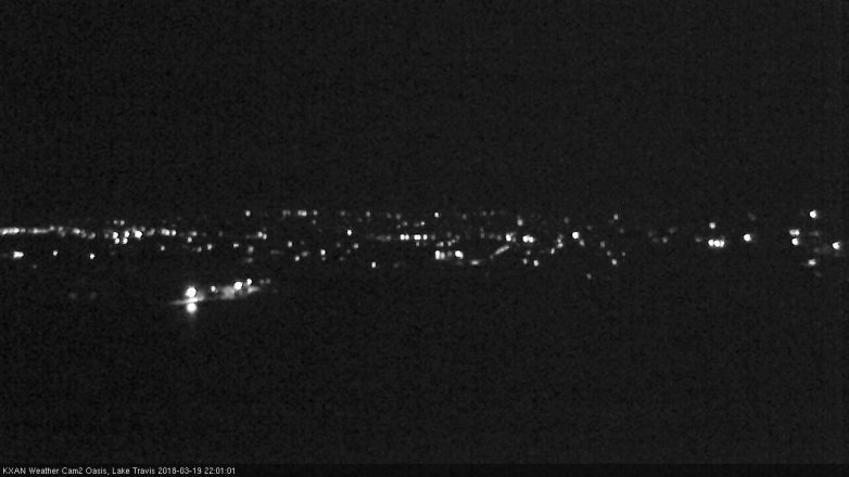 Lake Travis webcam, March 19, 2018 9:15 PM CT