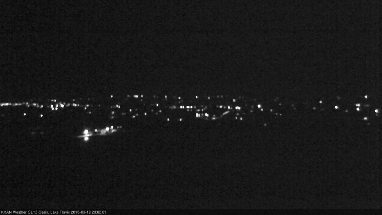 Lake Travis webcam, March 19, 2018 10:20 PM CT