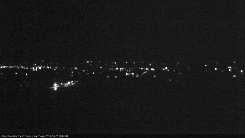 Lake Travis webcam, March 19, 2018 11:20 PM CT