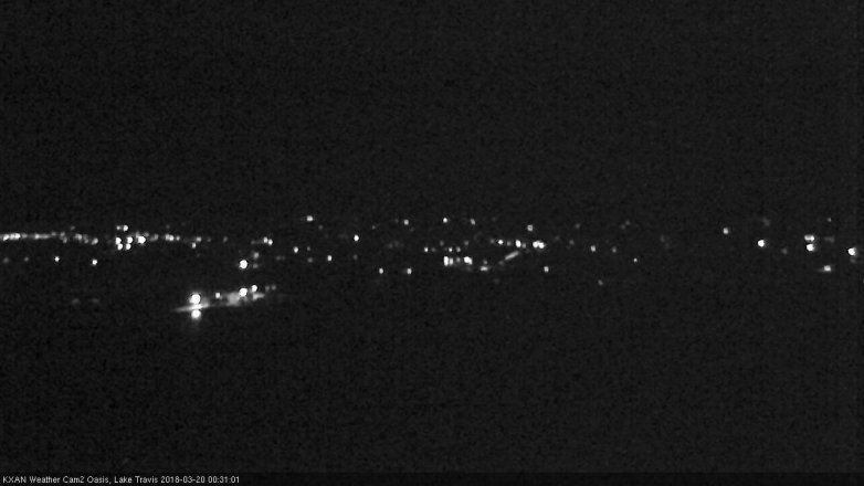 Lake Travis webcam, March 19, 2018 11:40 PM CT