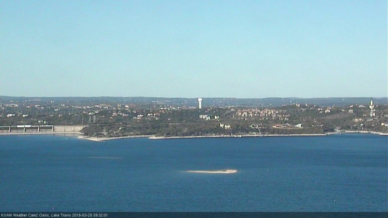 Lake Travis webcam, March 20, 2018 9:00 AM CT