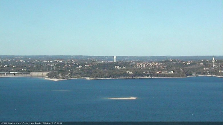 Lake Travis webcam, March 20, 2018 9:25 AM CT