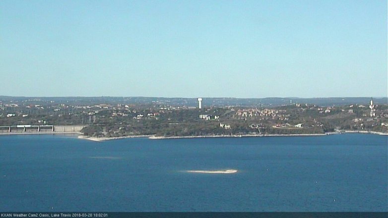 Lake Travis webcam, March 20, 2018 9:30 AM CT