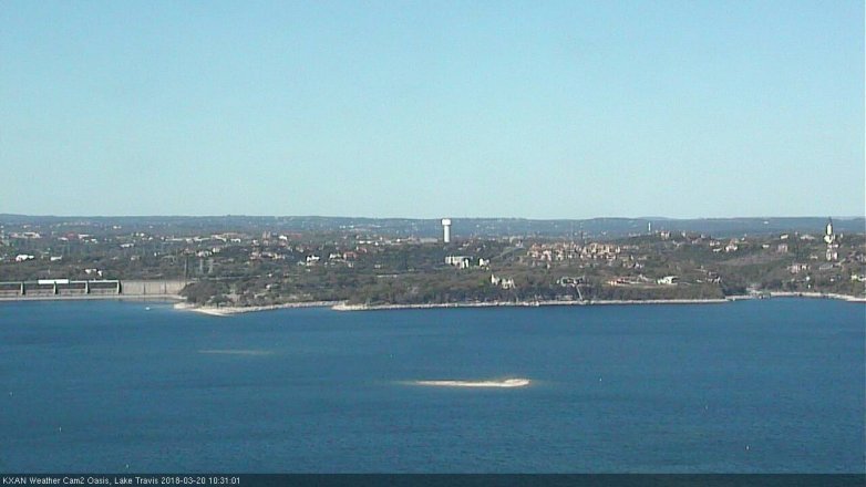 Lake Travis webcam, March 20, 2018 9:50 AM CT