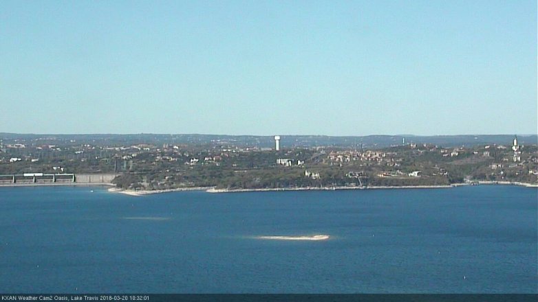 Lake Travis webcam, March 20, 2018 9:55 AM CT
