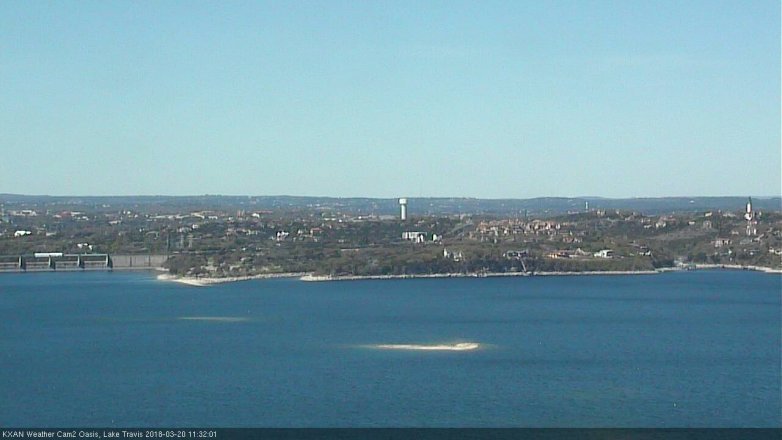 Lake Travis webcam, March 20, 2018 10:55 AM CT