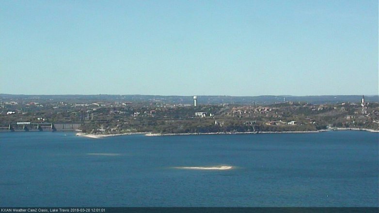 Lake Travis webcam, March 20, 2018 11:15 AM CT
