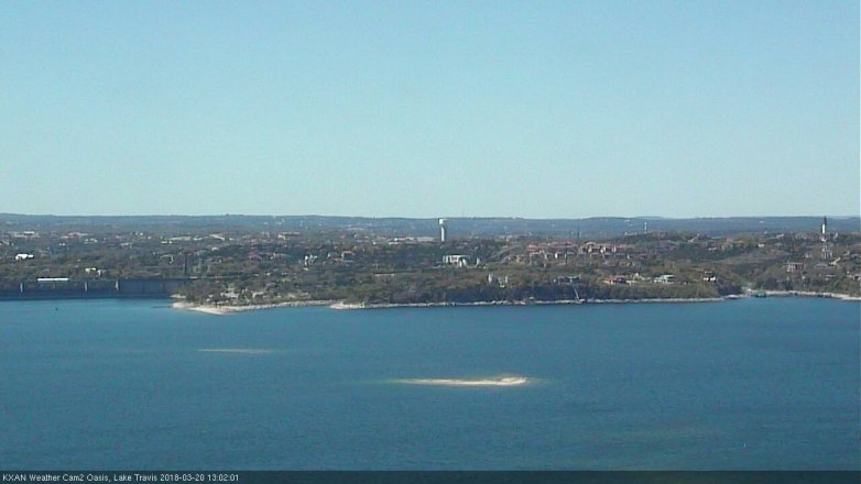 Lake Travis webcam, March 20, 2018 12:30 PM CT