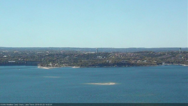 Lake Travis webcam, March 20, 2018 1:10 PM CT