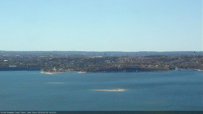 Lake Travis webcam, March 20, 2018 1:50 PM CT