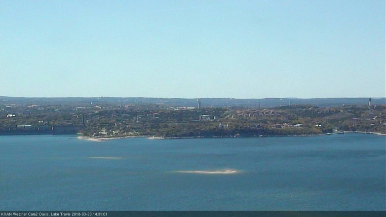 Lake Travis webcam, March 20, 2018 1:55 PM CT