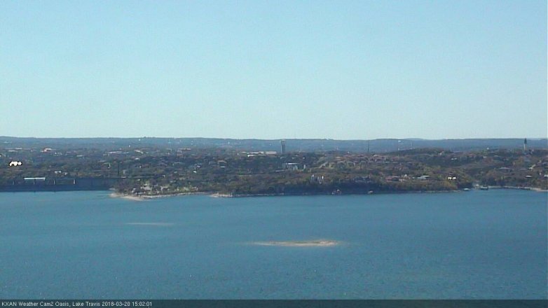 Lake Travis webcam, March 20, 2018 2:20 PM CT