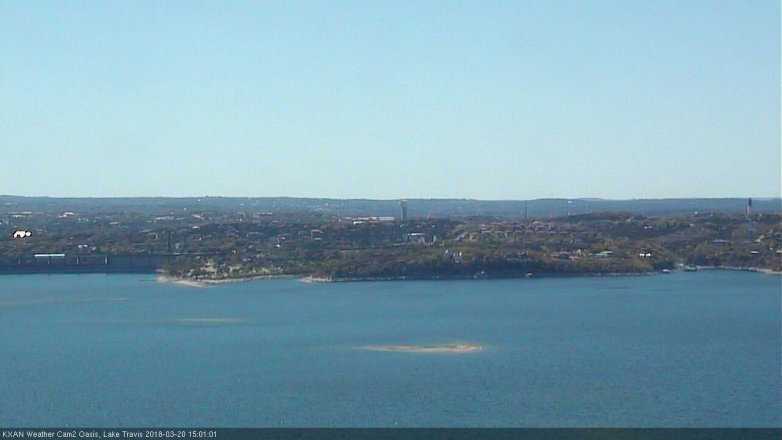 Lake Travis webcam, March 20, 2018 2:30 PM CT