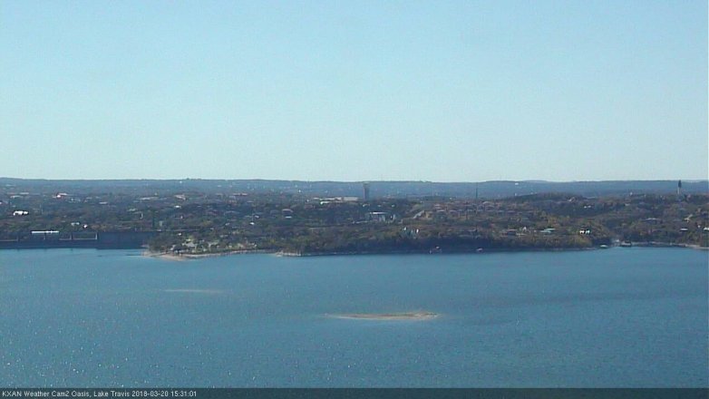 Lake Travis webcam, March 20, 2018 2:40 PM CT