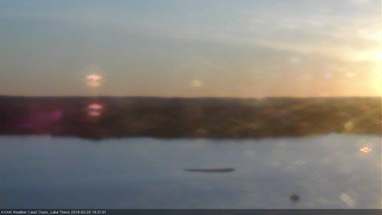 Lake Travis webcam, March 20, 2018 6:45 PM CT