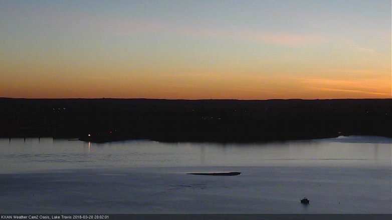 Lake Travis webcam, March 20, 2018 7:15 PM CT