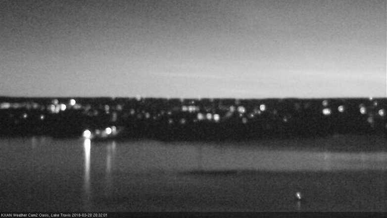 Lake Travis webcam, March 20, 2018 7:40 PM CT