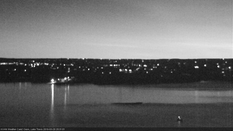 Lake Travis webcam, March 20, 2018 8:00 PM CT