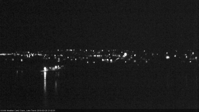 Lake Travis webcam, March 20, 2018 8:05 PM CT