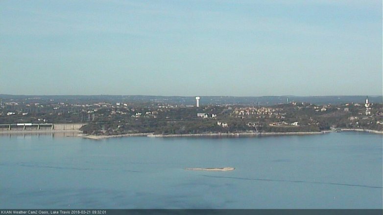 Lake Travis webcam, March 21, 2018 9:00 AM CT
