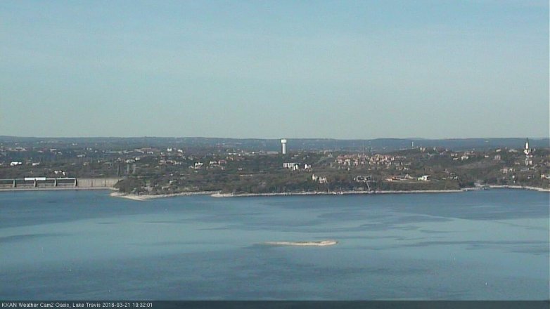 Lake Travis webcam, March 21, 2018 9:40 AM CT