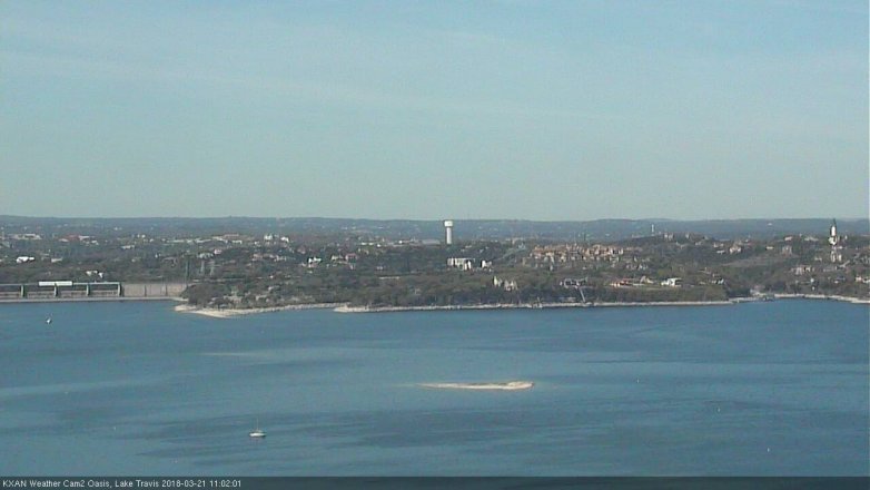 Lake Travis webcam, March 21, 2018 10:10 AM CT