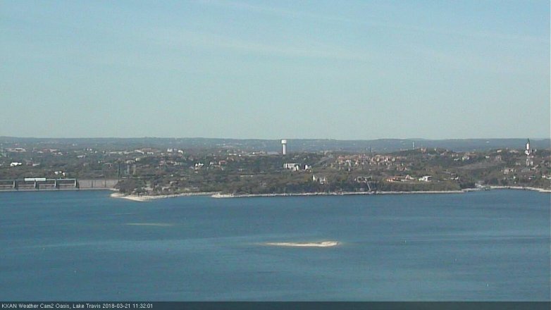 Lake Travis webcam, March 21, 2018 10:40 AM CT