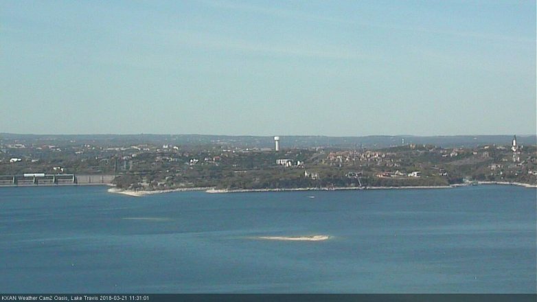 Lake Travis webcam, March 21, 2018 10:50 AM CT
