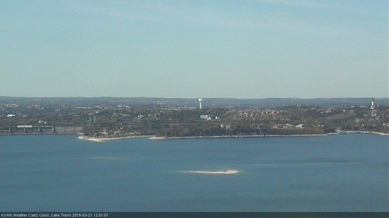 Lake Travis webcam, March 21, 2018 11:25 AM CT