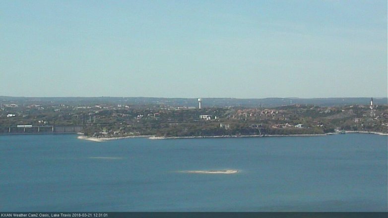 Lake Travis webcam, March 21, 2018 11:55 AM CT