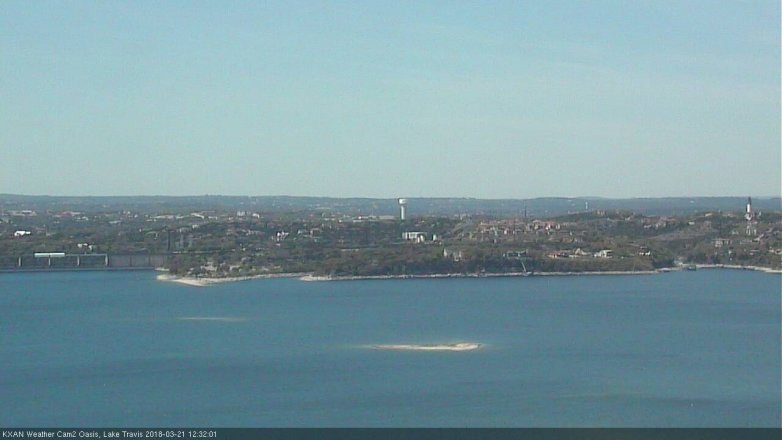 Lake Travis webcam, March 21, 2018 12:00 PM CT