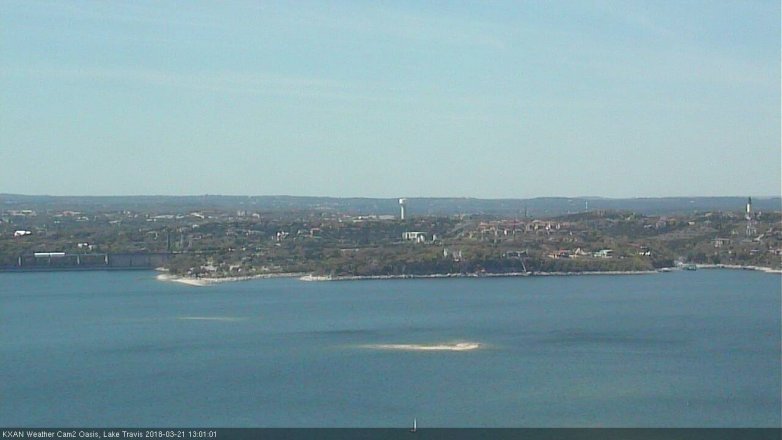 Lake Travis webcam, March 21, 2018 12:30 PM CT
