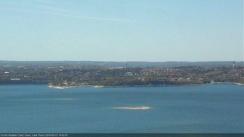 Lake Travis webcam, March 21, 2018 1:10 PM CT