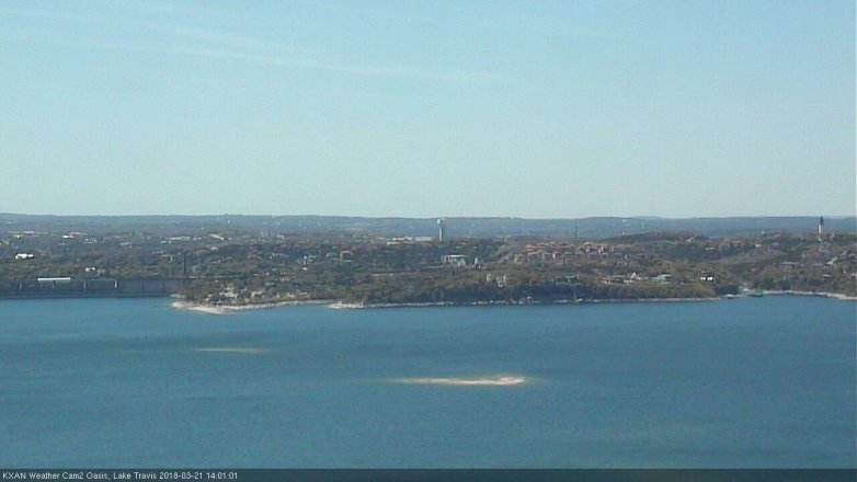 Lake Travis webcam, March 21, 2018 1:25 PM CT