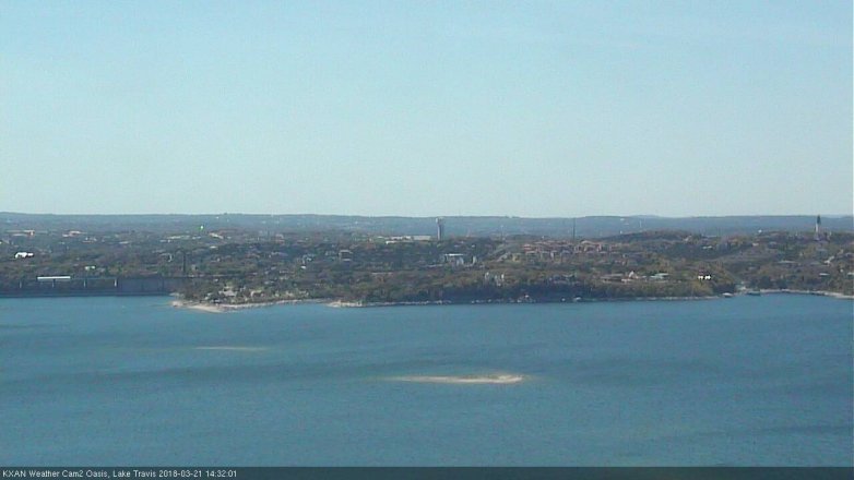Lake Travis webcam, March 21, 2018 1:40 PM CT