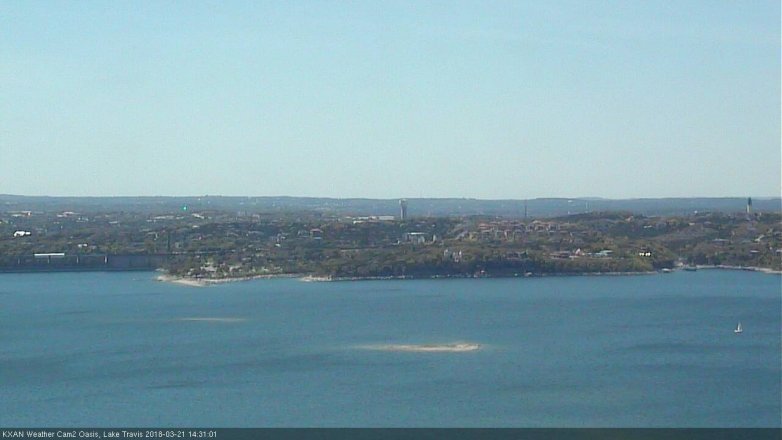 Lake Travis webcam, March 21, 2018 2:00 PM CT