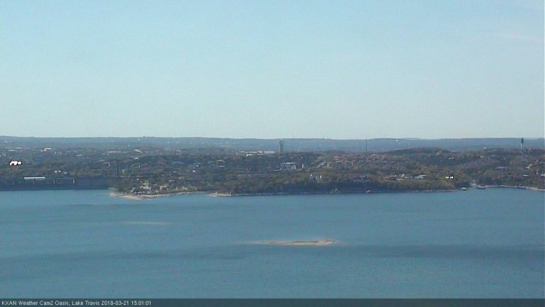 Lake Travis webcam, March 21, 2018 2:10 PM CT